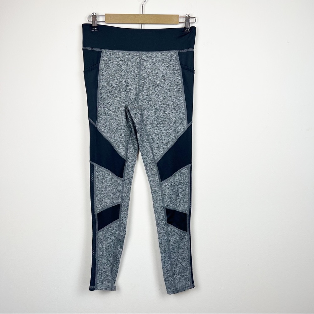Tail Black‎ and Gray Mesh Panel Leggings